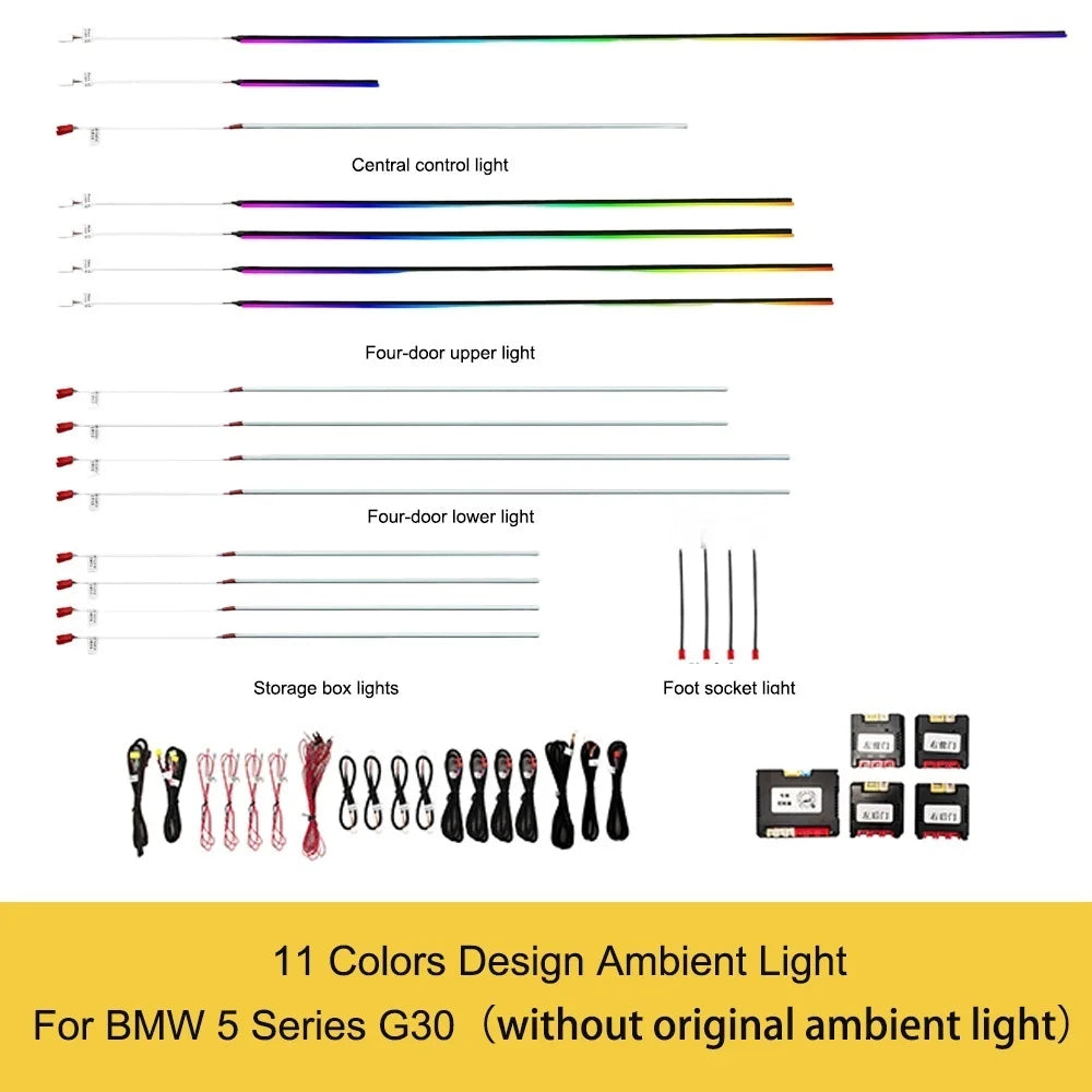 11 Colors OEM Design Ambient Light for BMW 5 Series G30 G31, G30 Interior Lighting Upgrade