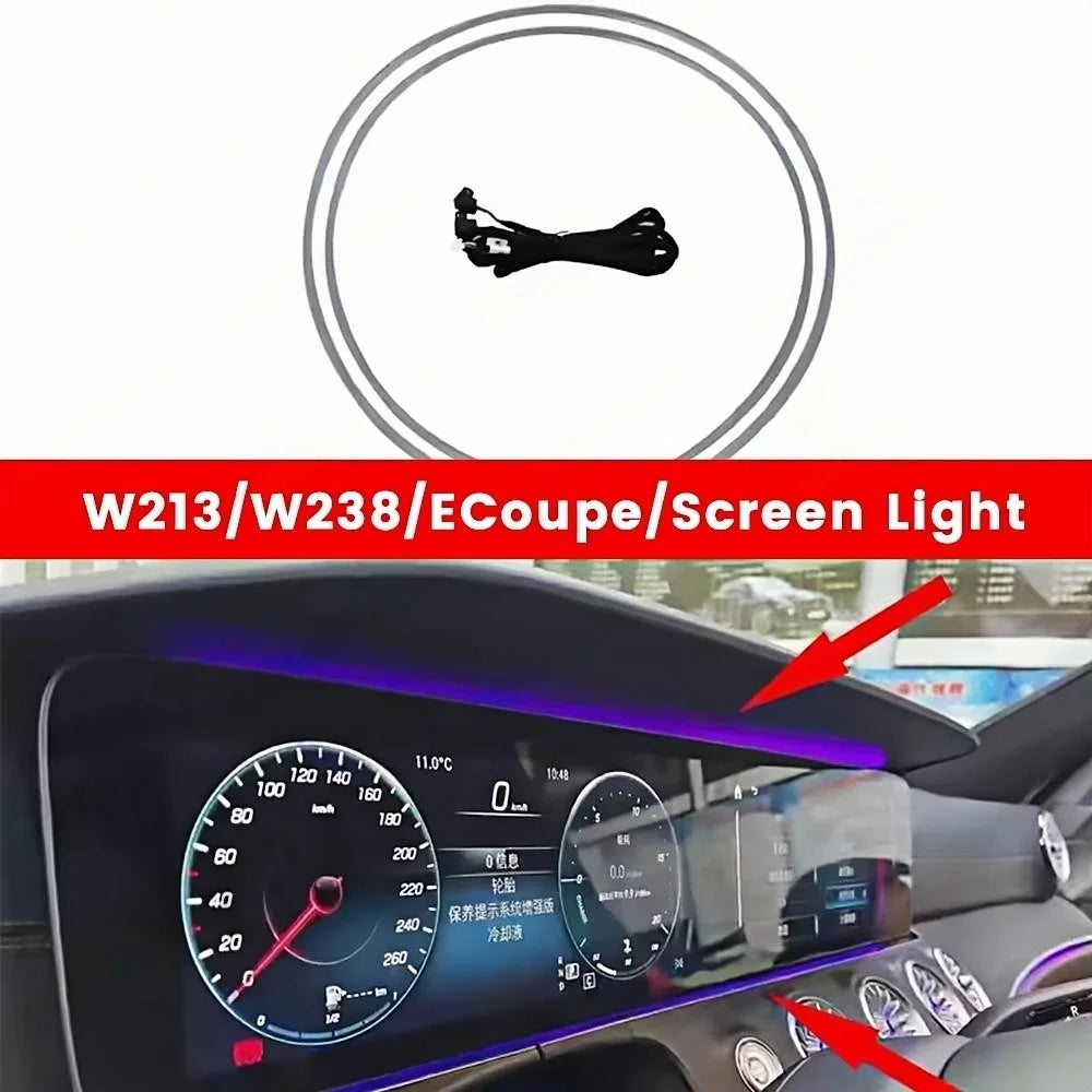 64 Colors LED Air Vents For Mercedes Benz W213 E-Class E Coupe W238 E43 E53 3D Rotating Tweeter Speaker Interior Ambient Light