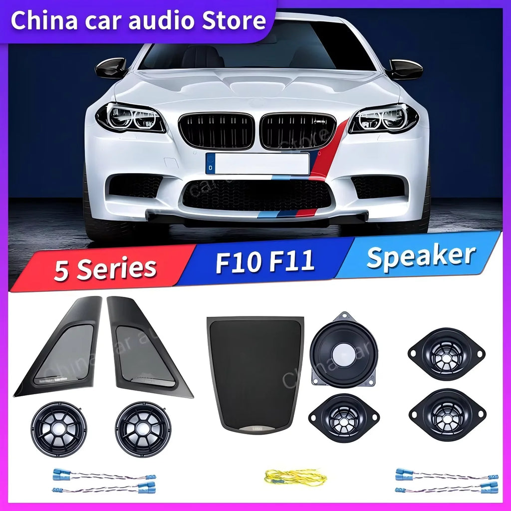 Horn For BMW F10 F11 5 Series High Quality Loudspeaker Audio Cover Power Amplifier Bass Tweeter Midrange Subwoofer Speakers Kit