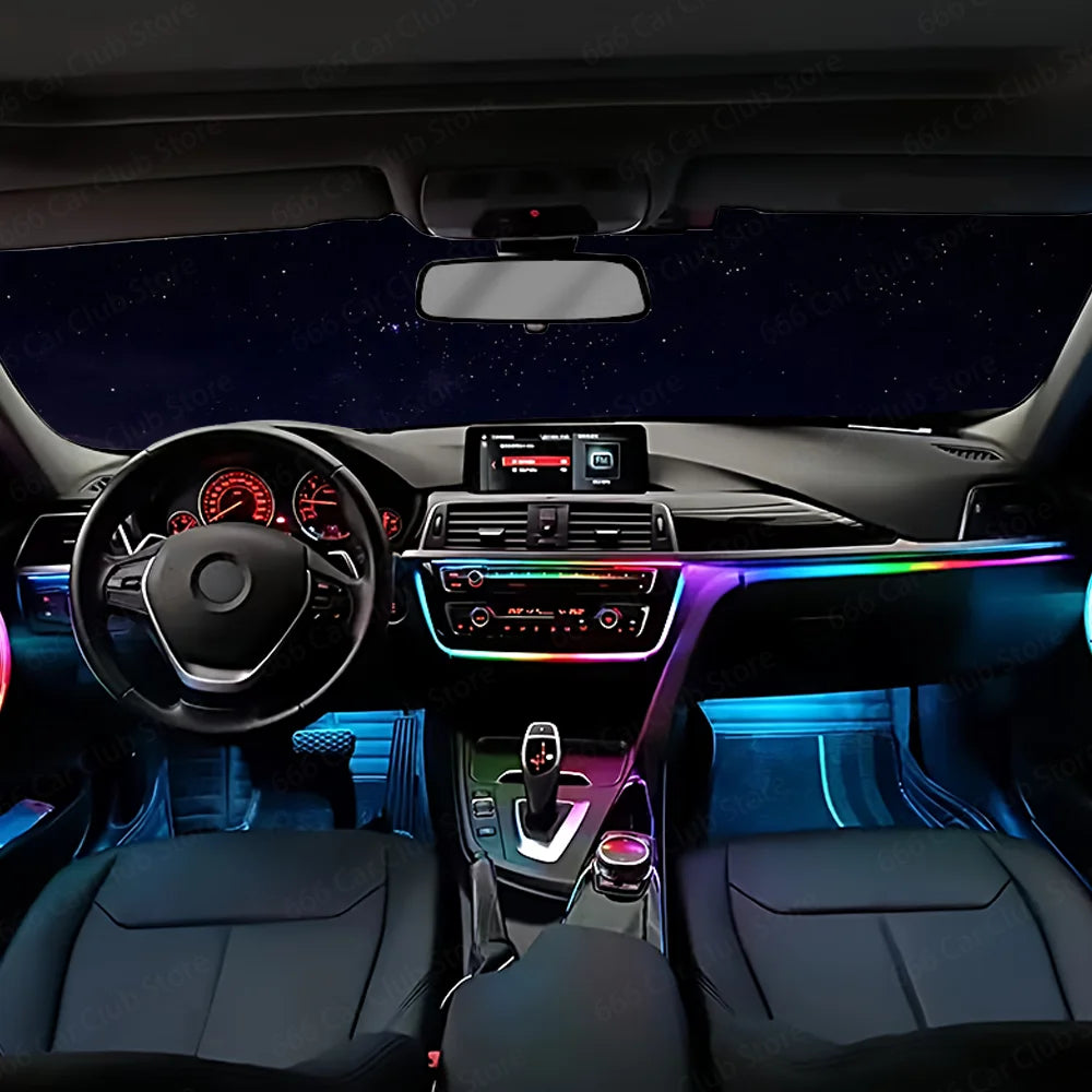 LED Ambient Light for BMW 3/4 Series 3GT F30 F31 F32 F34 App Control 256 Colors Car Interior Lighting Kit with Remote And APP