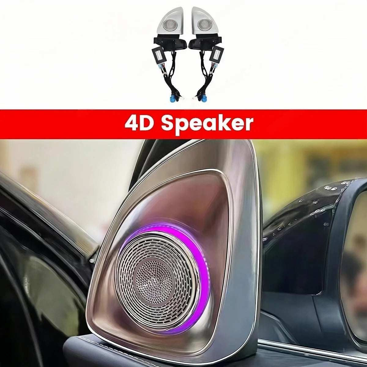 Car 64 Color Ambient light for Mercedes Benz W206 X254 GLC C-class LED Air Vents Door Handles Lamp Interior 4D Rotating Tweeter