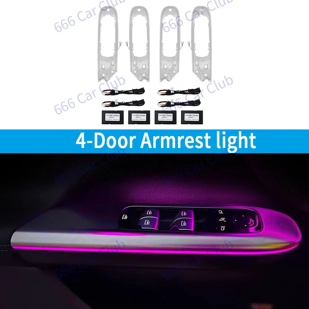 64 Environment Colors for Mercedes Benz GLC X254 Class 4D Speaker Turbine Air Outlet Console Center Light Speak Cover Decorative