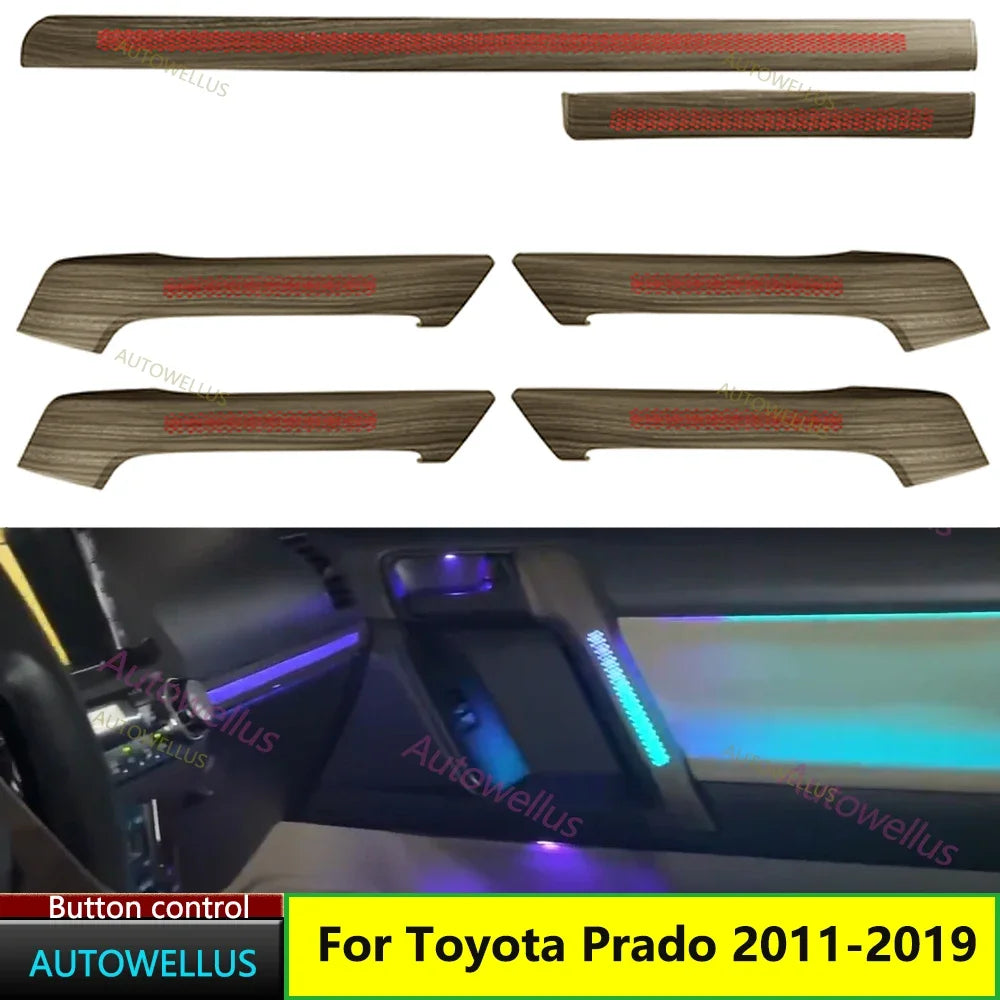 Auto AccessariesFor Toyota Prado 2009-2019 Luxury Interior LED Footlight Upgrade With Dynamic Ambient Lighting & Special Button