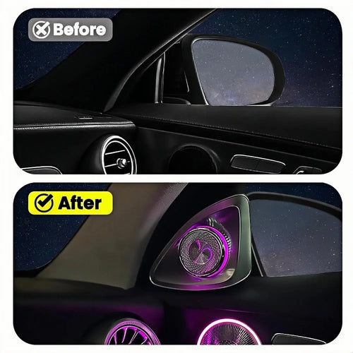 4D Rotating Tweeter Speaker 3/64 Colors Car Treble Horn Tuning For Mercedes Benz C-class Coupe 2 doors Car Decorative Lamp Refit