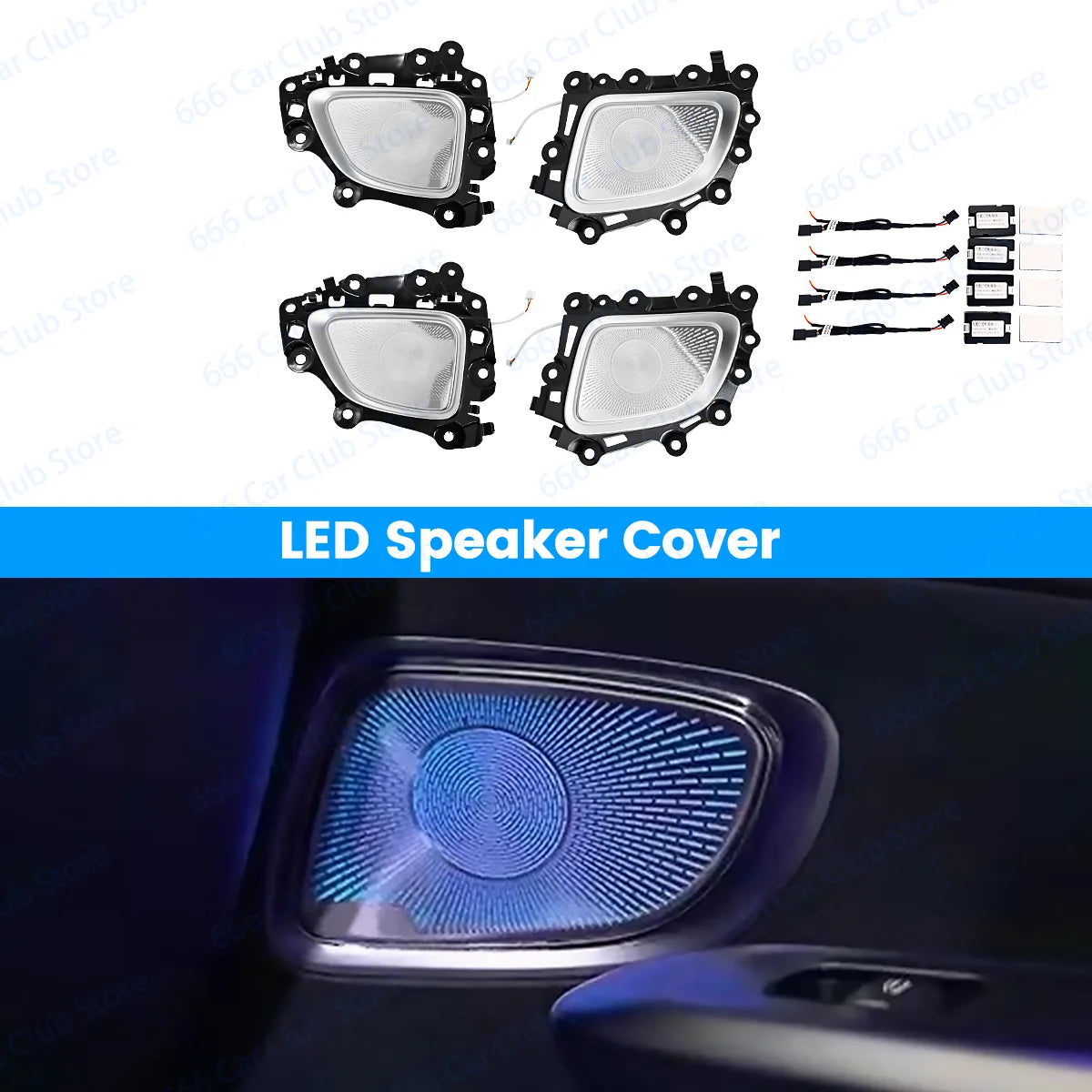64 Environment Colors for Mercedes Benz GLC X254 Class 4D Speaker Turbine Air Outlet Console Center Light Speak Cover Decorative