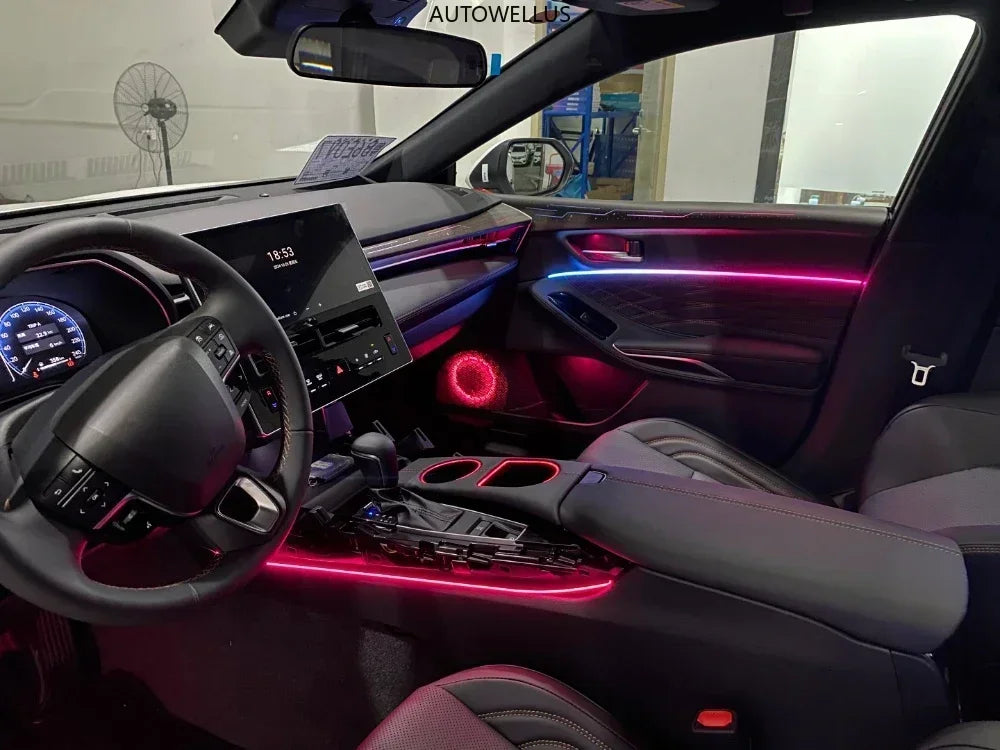 LED Car Ambient light For Toyota Avalon 2019-2025 Star Rain Rainbow Kit Dynamic Ambient Lamp Original 1:1 Mold Kit APP Control