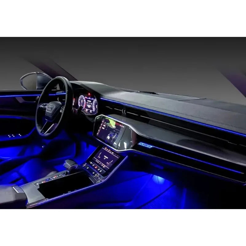 Auto AccessariesCar Styling Upgrade Front Dashboard Outlet Ambient Light Air Vent Neon Lamp For Audi A6 C8 A7