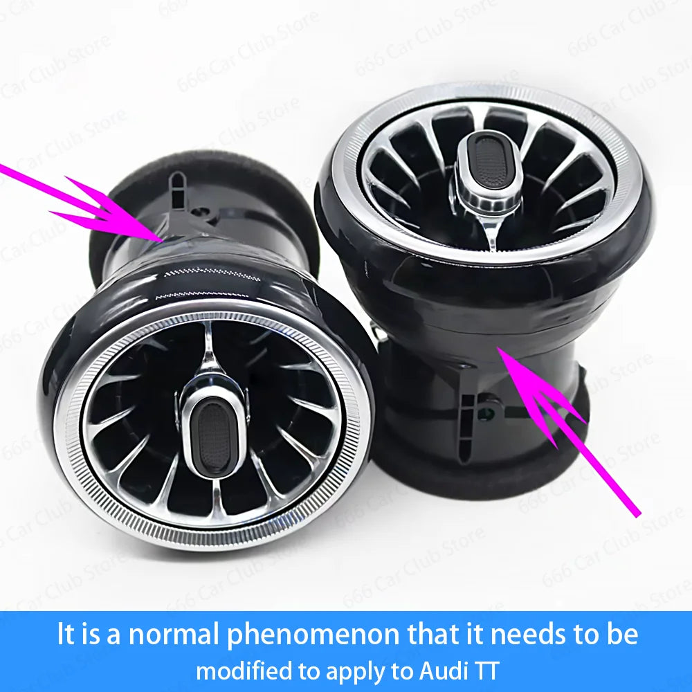 LED Air Vents For Audi TT 2007-2014 With APP Control 256 Colours Customizable Interior Car Vents