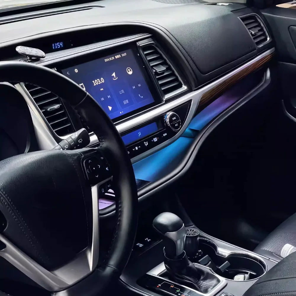 Upgrade 64-color Car Interior Ambient Lighting Kit for Toyota Highlander 2015-2021 Symphony Auto LED Lignts Trim Accessories