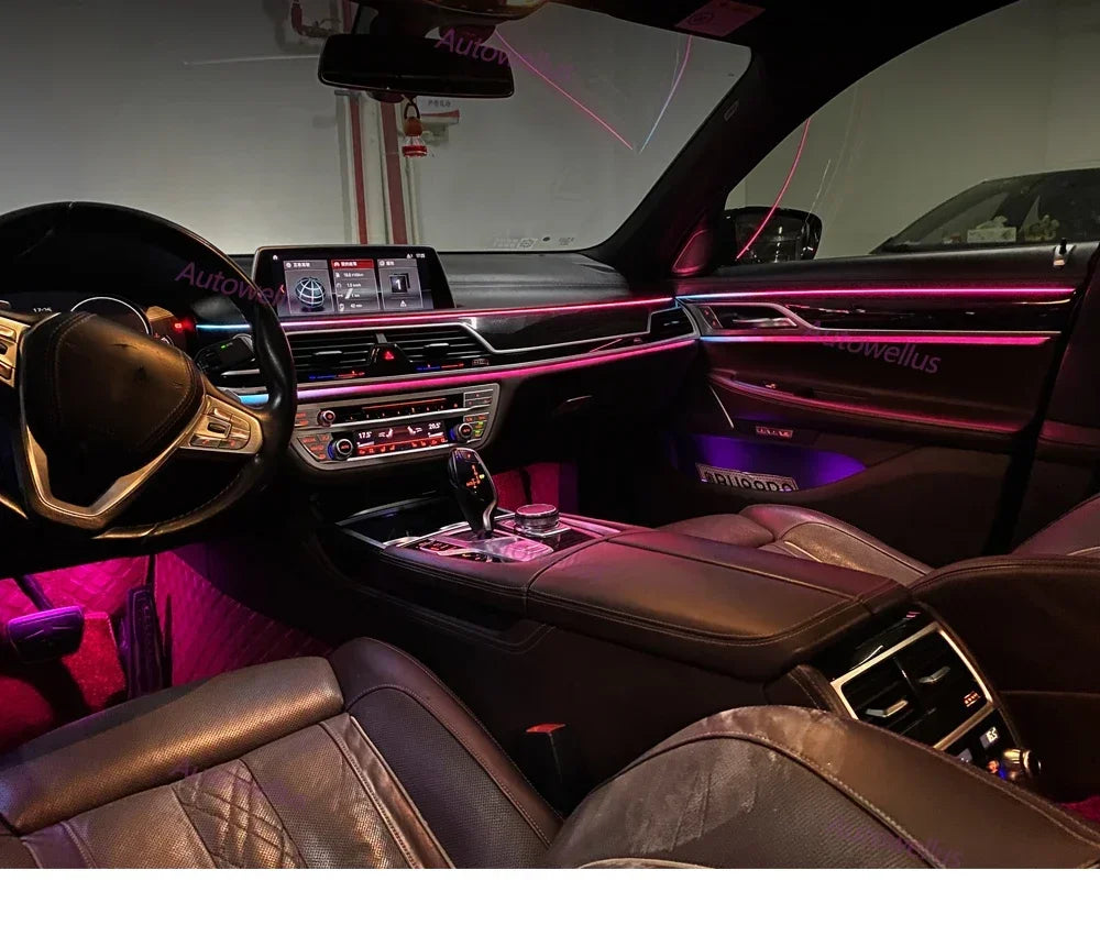 Auto Accessaries2025 NEW APP Screen Control For BMW 7 Series G12 Dynamic Atmosphere Light Automotive Interior Lighting Ambient