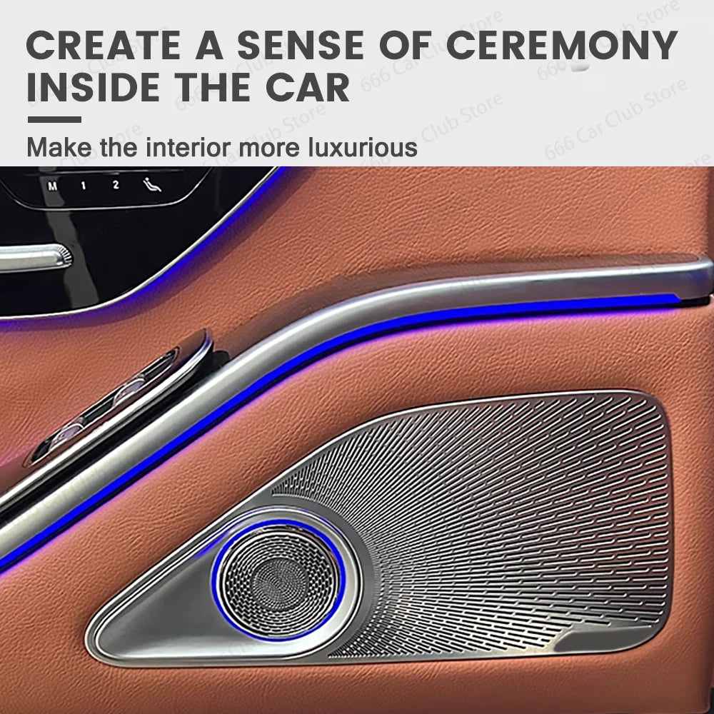 64 Colors Rear Door Tweeter Speaker For Mercedes Benz New S class W223 S450L Maybach Speaker 2021+  Atmosphere lights Decoration