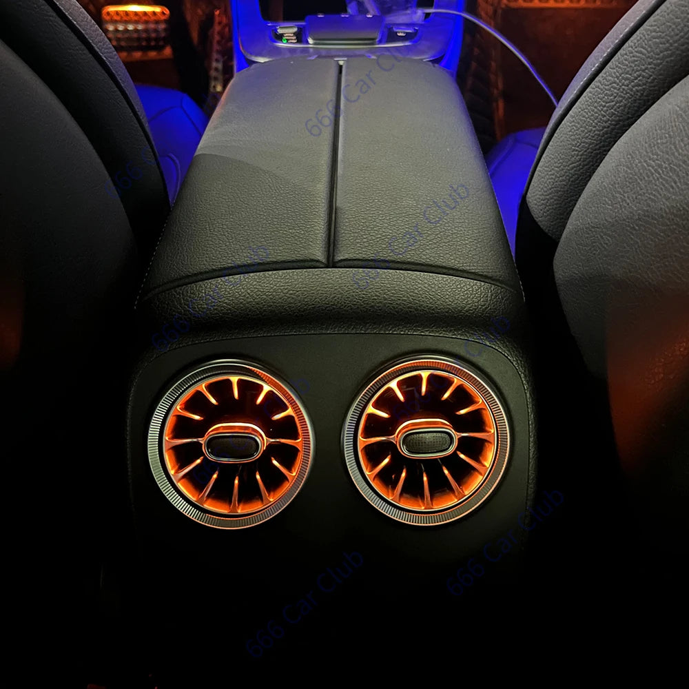 64 Colours LED Rears Air Vent For Mercedes Benz E-Coupe CLS G-Class W238 W434 C257 Back Turbine Air Outlet Nozzle Ambient Lights
