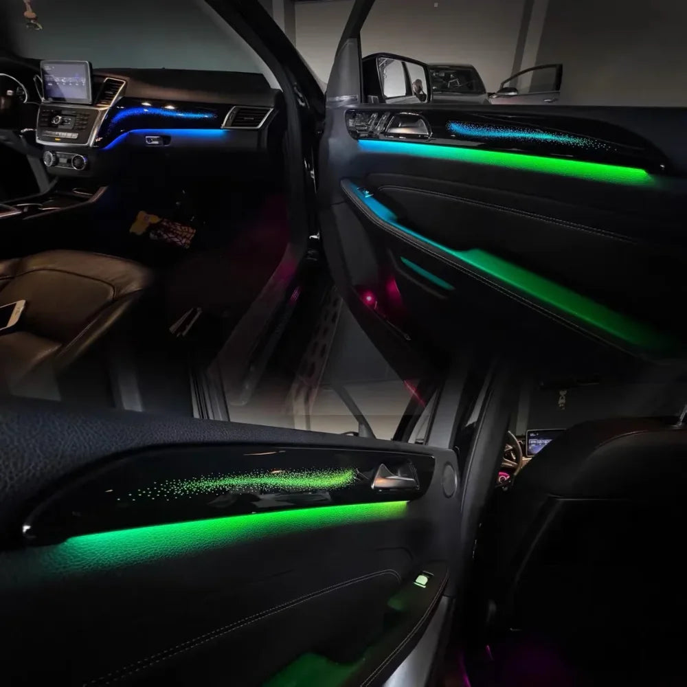 RHD Car Interior LED Lighting For Mercedes-Benz X166 RHD ML/GL/GLE/GLS 2012-2019 Models 64-color Symphony Ambient Lighting Kit