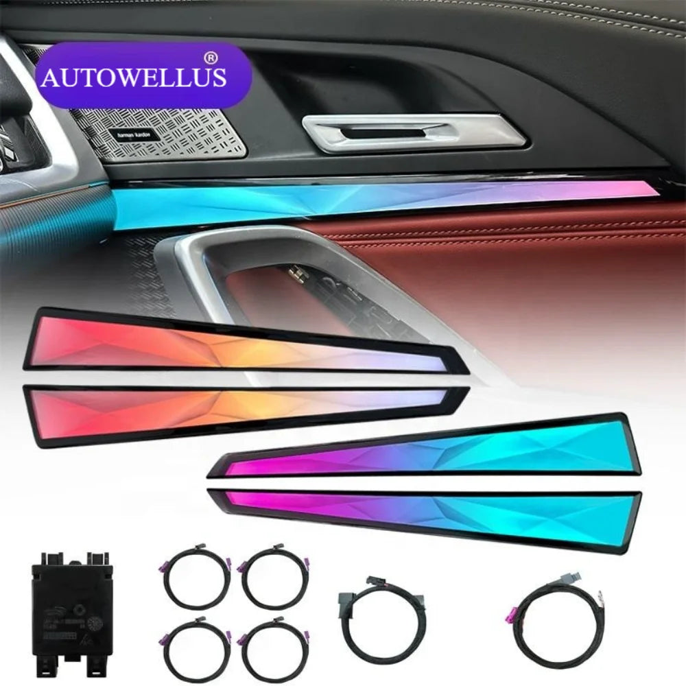 Upgrade Car Interior Crystal Ambient Light for BMW X1 X2 U11 U10 2023-2025 Car 64 Color LED Symphony Kit Auto Door Lights