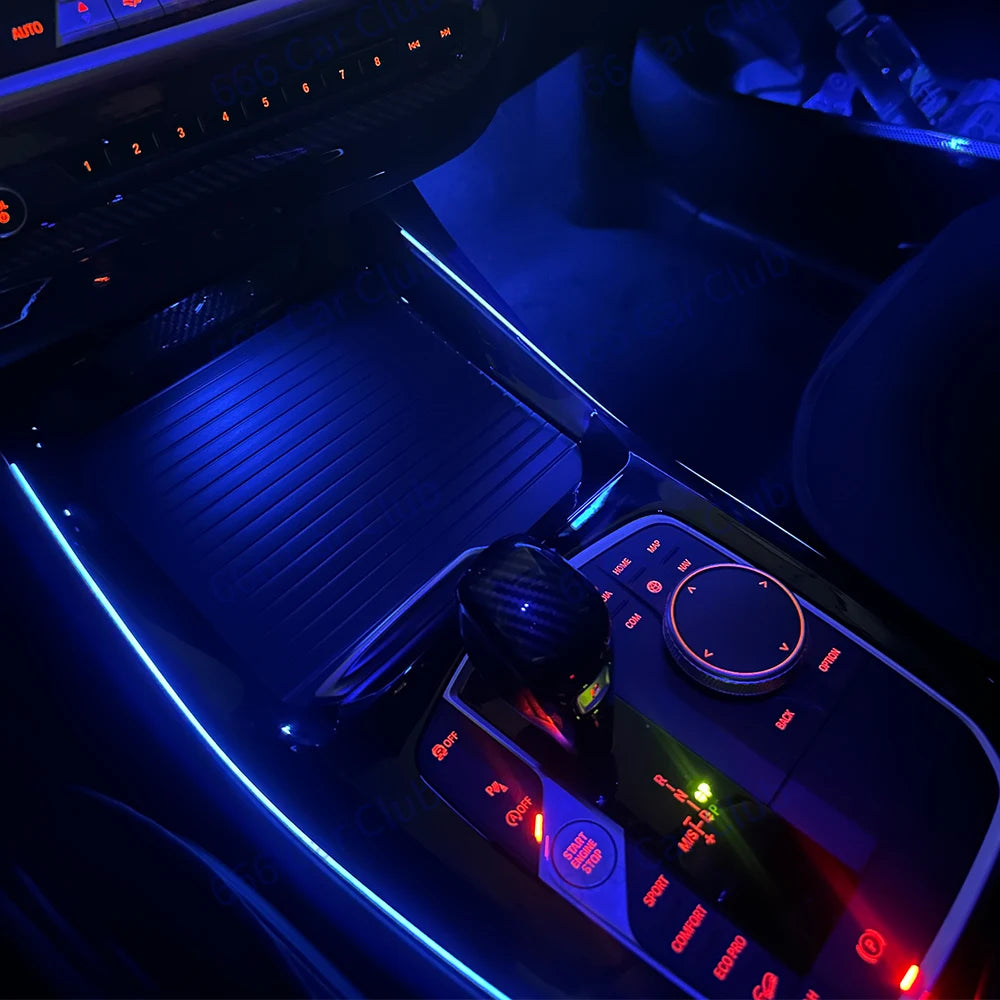 11 Colours Center Console Light For BMW X3 X4 G01 G02 IX3 2022-2024 Car LED Saddle Decorative Lamp Ambient Light Accessory Refit