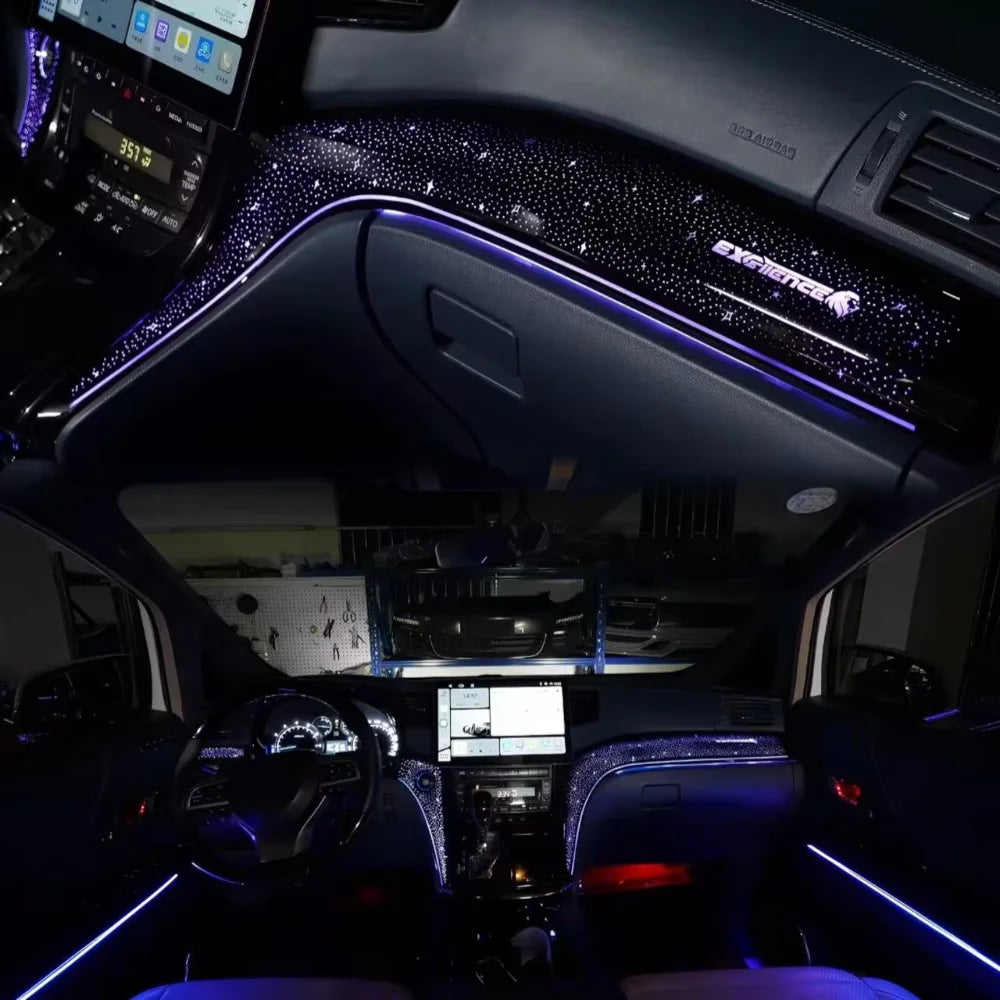 Car Ambient Lighting for Toyota 20 Series Alphard 2008-2015 Models LHD/RHD Dynamic Interior 64-color LED Atmosphere Light
