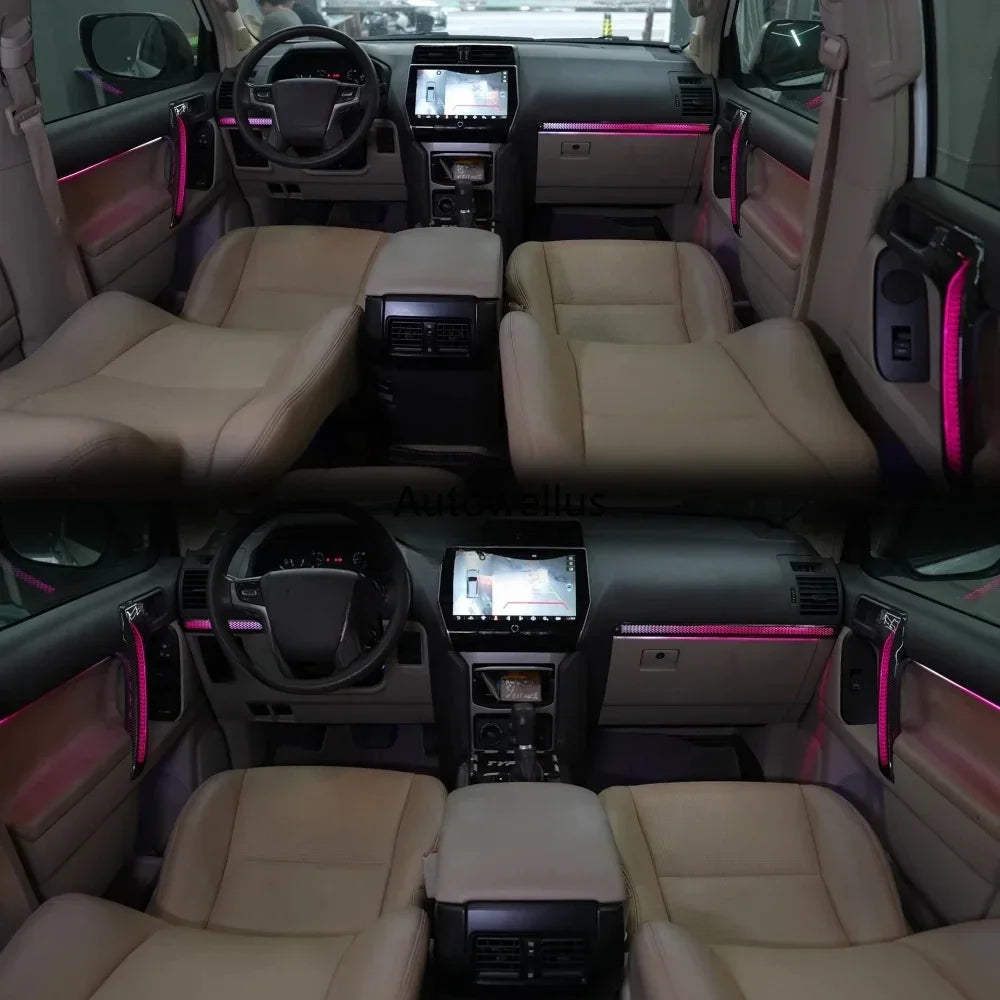 Auto AccessariesFor Toyota Prado 2009-2019 Luxury Interior LED Footlight Upgrade With Dynamic Ambient Lighting & Special Button