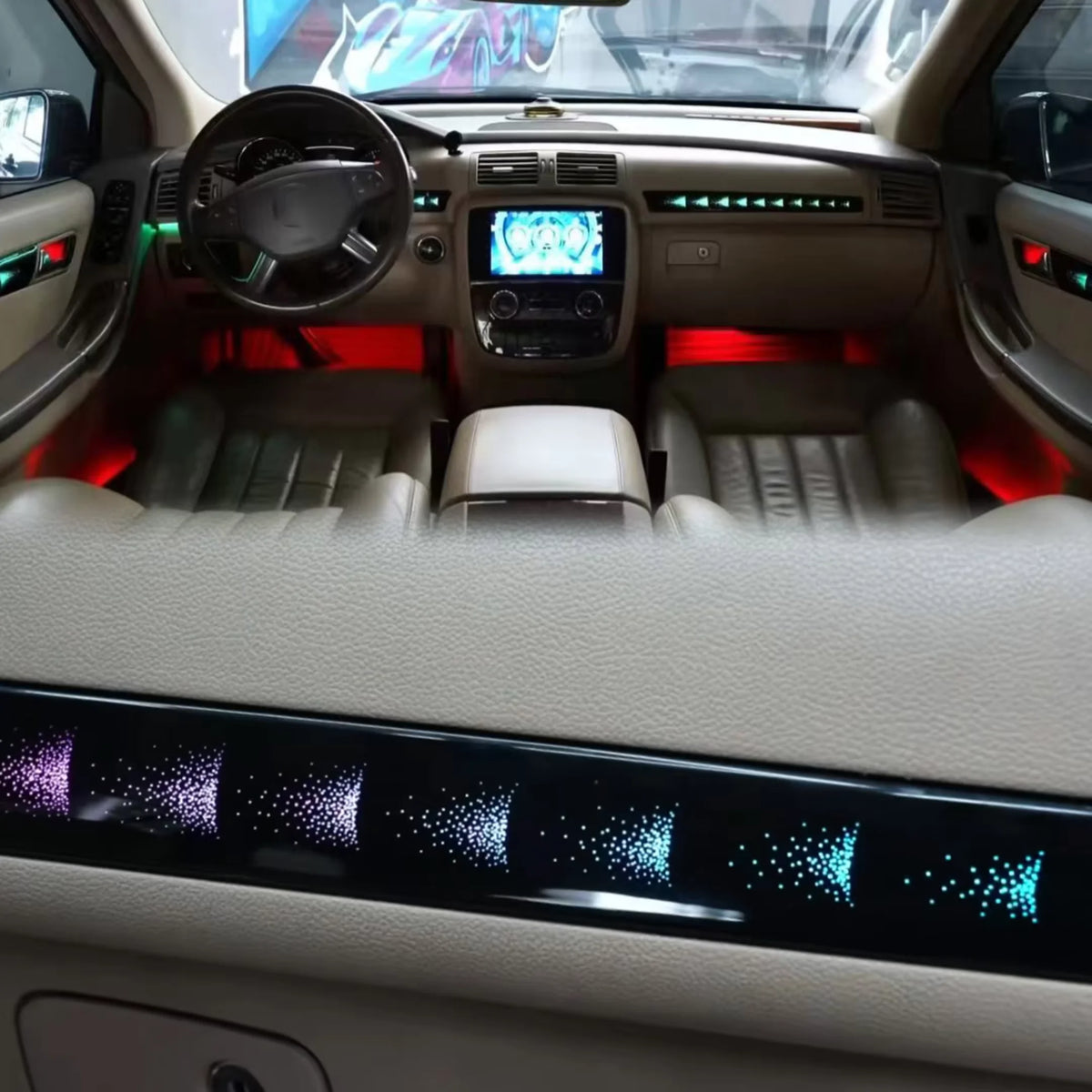 Ambient Lighting 64-Color APP Control Interior Decorative Accessories For Mercedes Benz R-Class W251 2006-2017 Galaxy