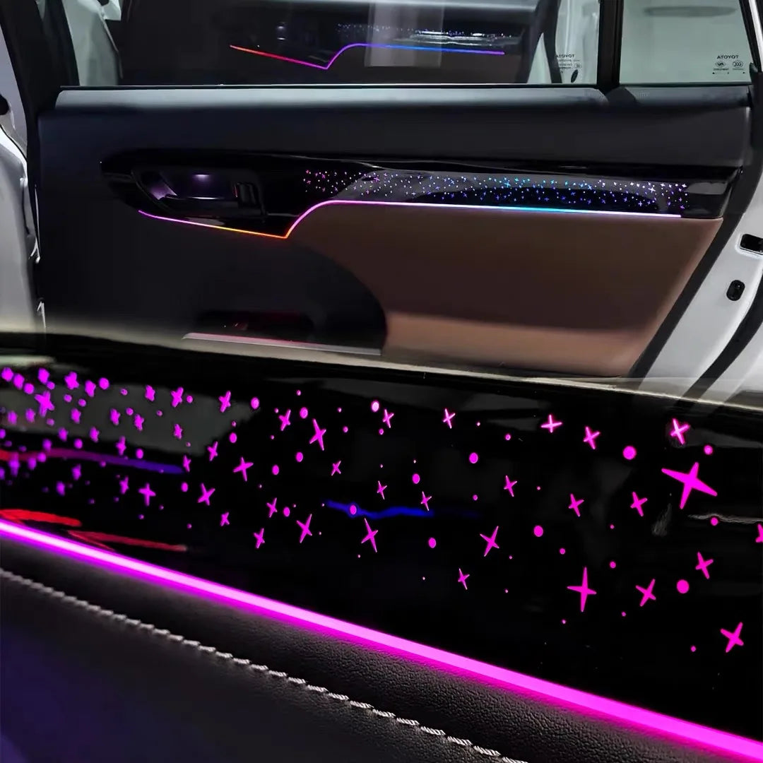 Car Interior LED Accessories For Toyota Highlander/Kluger XU70 2022-2024 64-color Starry Sky Saddle Symphony Ambient Light