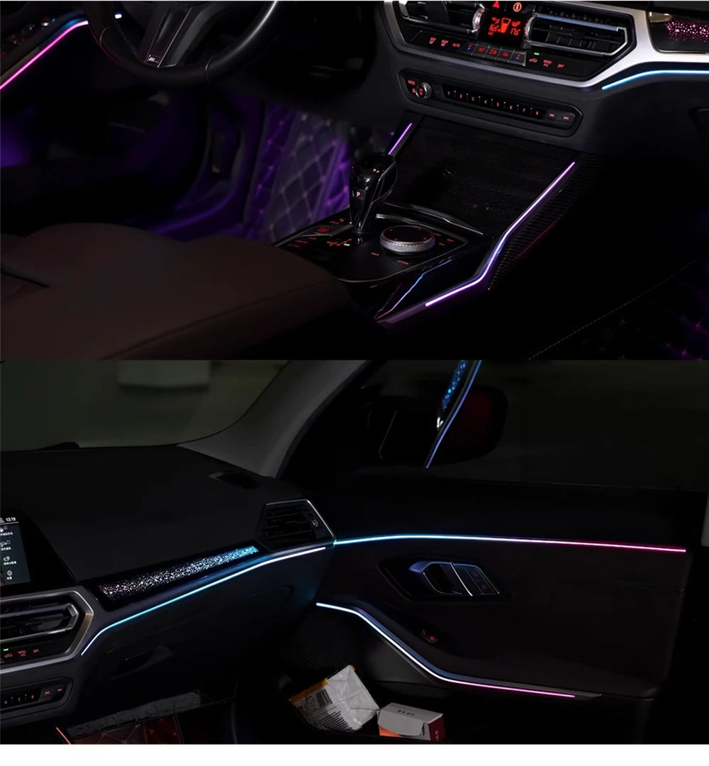 Car Ambient Light For BMW 3 Series G20  Short-wheelbase 2020-2025 LED Door Atmosphere Lamp illuminated Strip screen app control