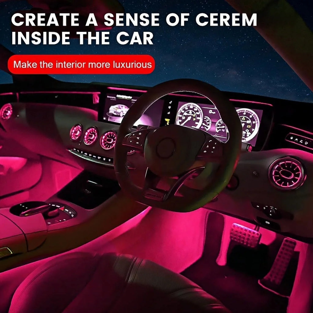 7/64 Colors LED Air Vents Ambient Light For Mercedes-Benz S-COUPE W217 C217 Car Refit Dashboard Outlet Atmosphere Lamp 2 Doors