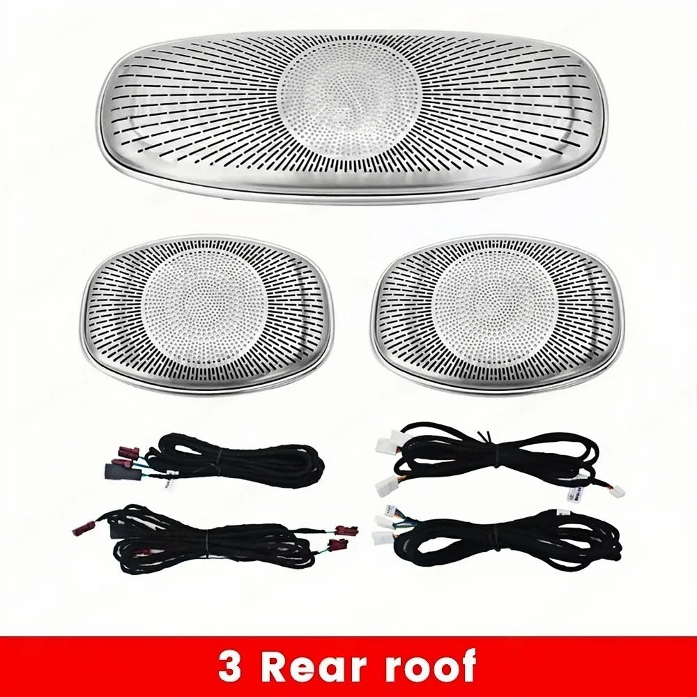 7/64 colors For Benz W222 S-Class S400 S450 Ambient Light 4D Rotary Speaker Atmosphere Lamp Air Vent Tweeter Car Interior Light