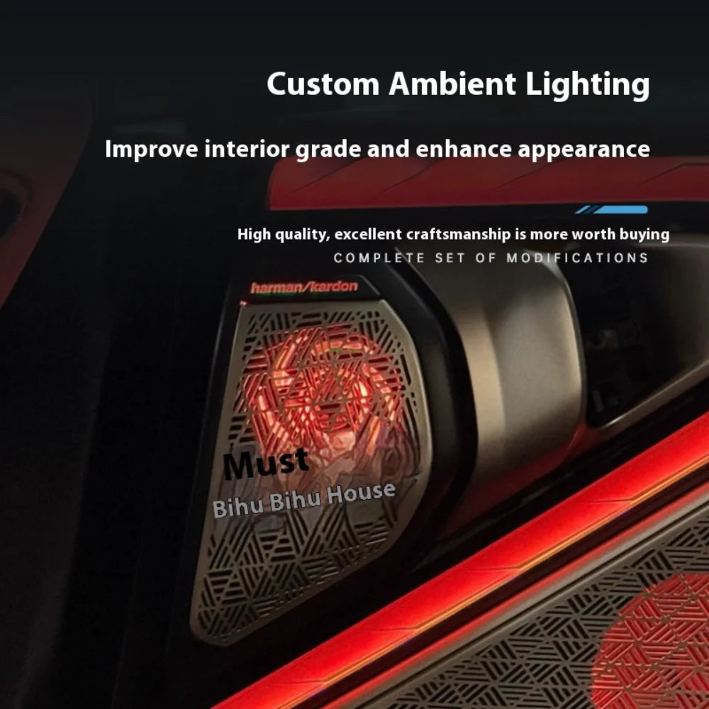 NEW For BMW X3 G45 G48 2025 Speaker Covers Grille Decorative Atmosphere Lamp Car Luminous Tweeter Treble Speaker Panel Refit