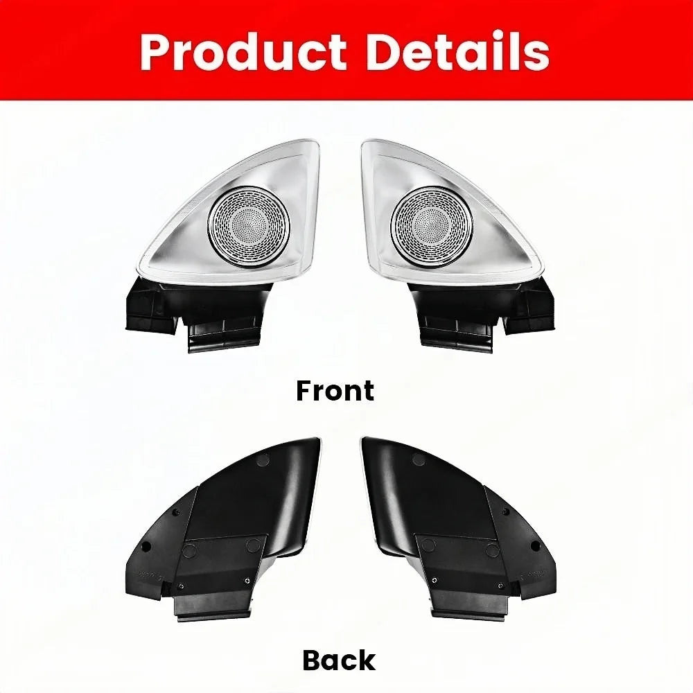 4D Rotation Glow Tweeter Speaker For Mercedes Benz CLS-class W257 C257 Loudspeaker LED Treble Audio Trumpet Horn
