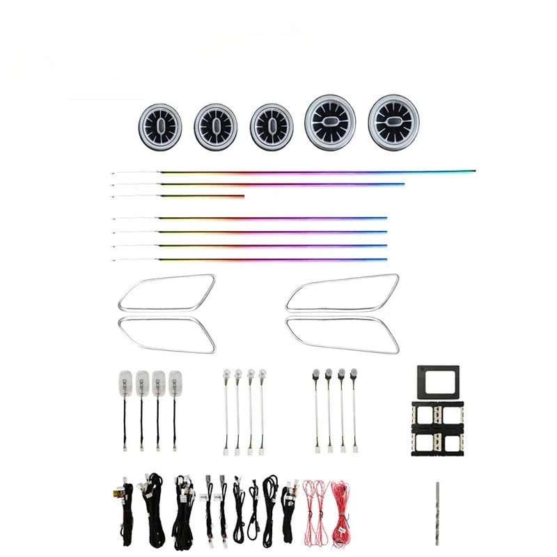 Interior Air Vent Outlet Symphony Car Ambient Light For Mercedes-Benz GLA W156 CLA W117 A-class W176 B-calss W246 2013-2019