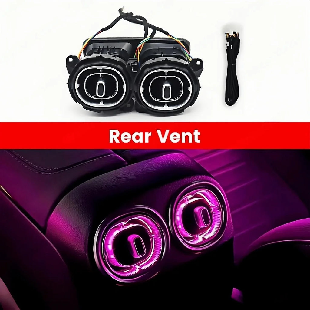 Car 64 Color Ambient light for Mercedes Benz W206 X254 GLC C-class LED Air Vents Door Handles Lamp Interior 4D Rotating Tweeter