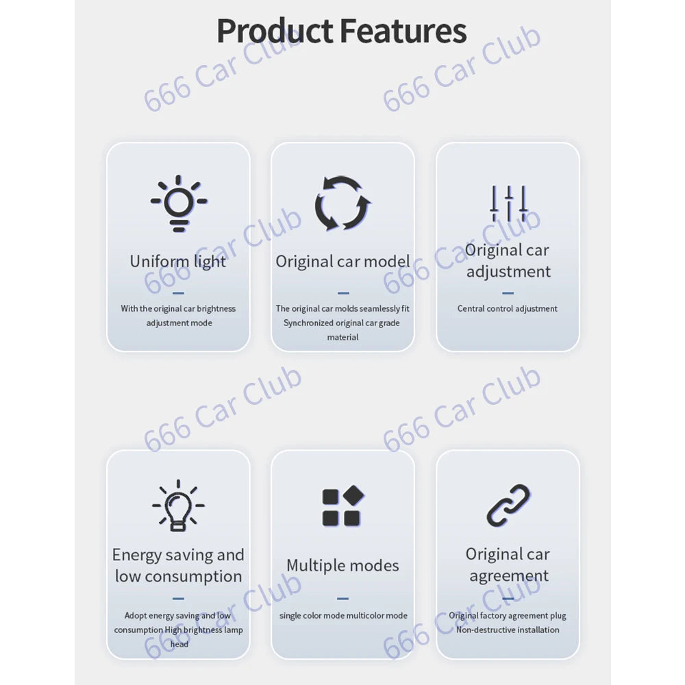 64 Color Ambient Ligh For Mercedes Benz W206 C-class Car LED Turbine Air Outlet Center Console Light Speake Cover Decorativ Lamp