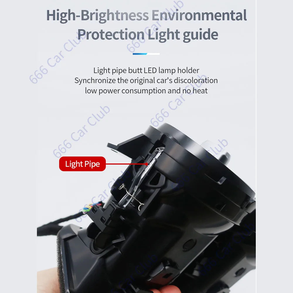 64 Colours LED Air Vents For Mercedes Benz C-Class W206 2022 Car RGB Turbine Air Conditioning Nozzle Outlet Ambient light Refit