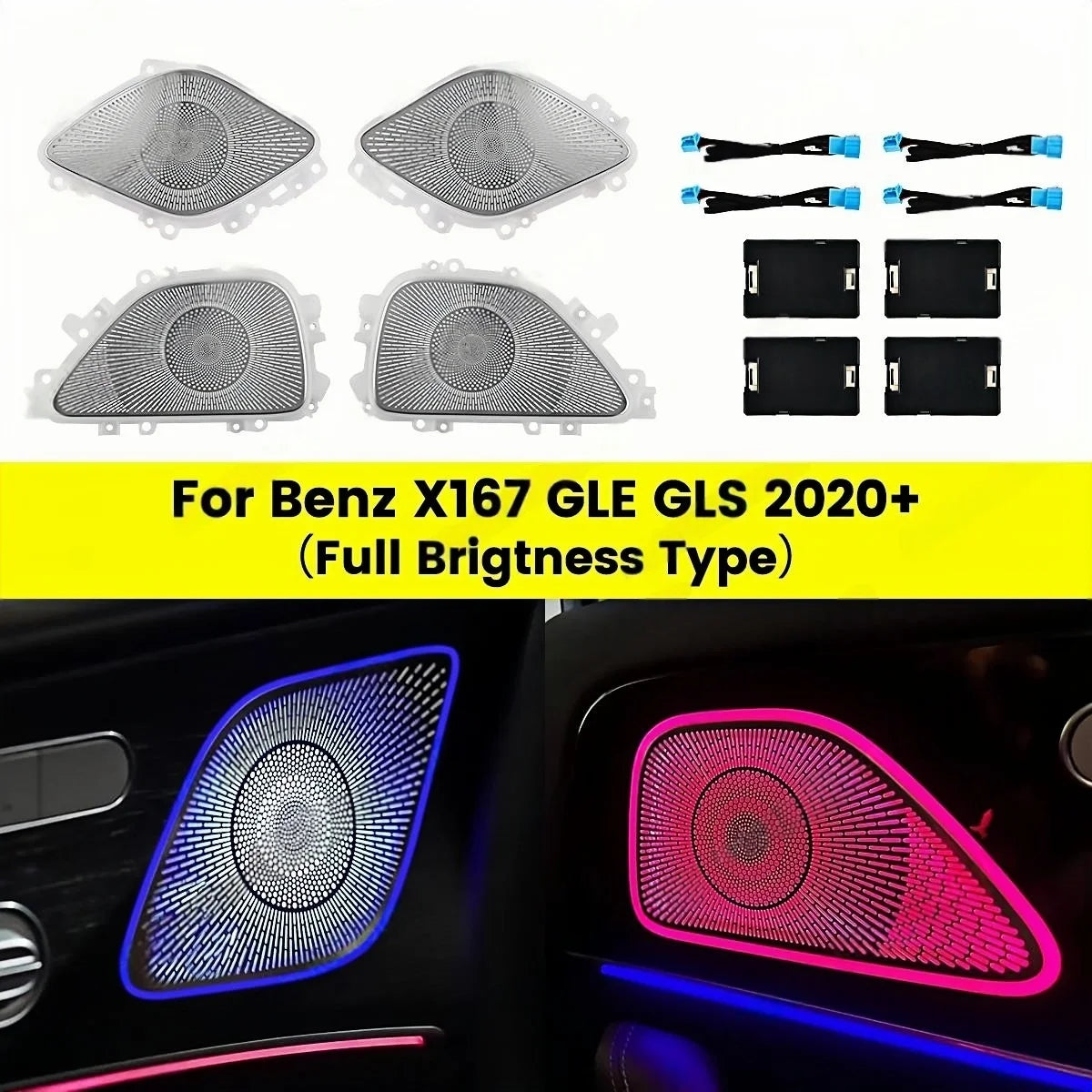 64 Colours Seat back light For Mercedes Benz 2020 GLE350 W167 GLS450 AMG GLE53 Interior Decorate Ambient Light Modification Kit
