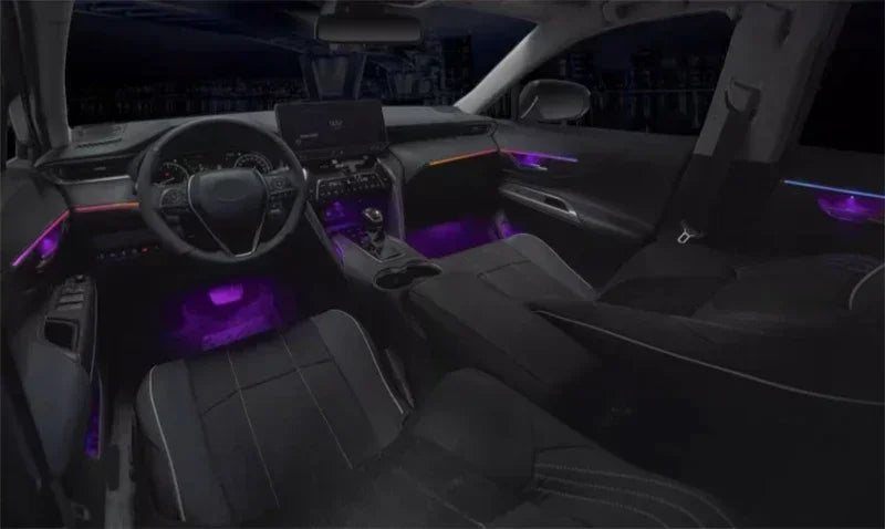 Interior Light Upgrade For Toyota HARRIER/VENZA 2022-2025 LED Ambient Light Carved Illusion Atmosphere Light button APP control