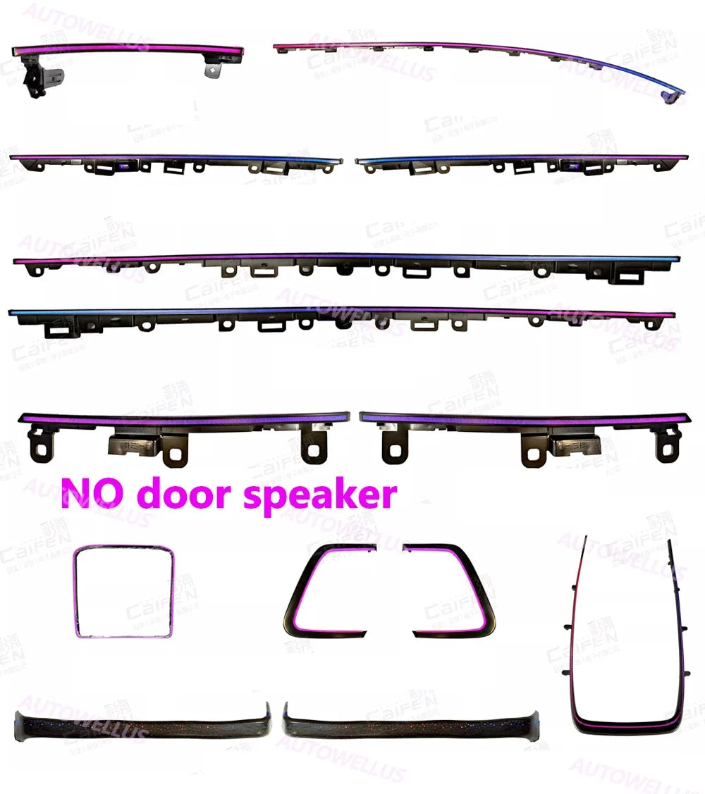 Auto AccessariesLHD/RHD For Toyota Alphard/VELLFIRE 40 Series 2023+ Dynamic Color Complete Set Of Interior Ambient Lights Led D