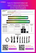 For Toyota Reiz MARK X 2010-2017 Dynamic Rainbow Kit Upgrade and Modify LED Dynamic Magic Color Ambient Lamp Button APP control