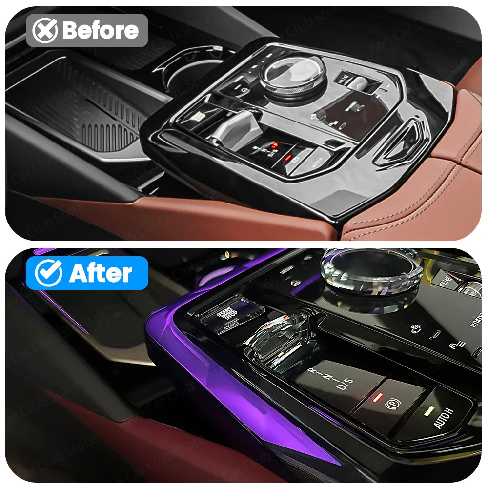 15 Color Decorative light For BMW New 5 Series G60 LED Central Control Crystal Saddle Lamp Ambient Light Car Interior Lighting