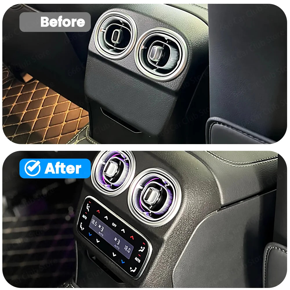 Rear Air Conditioning Panel AC Screen Upgrade For Mercedes Benz Benz W206 C-class Series Car Rear AC button LCD Control Panel