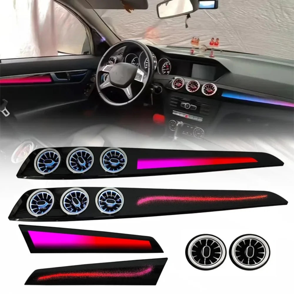 Car LED Atmosphere Light For Mercedes-Benz C-Class W204 2010-2014 Auto Interior 64 Colors Dynamic Symphony Ambient Light