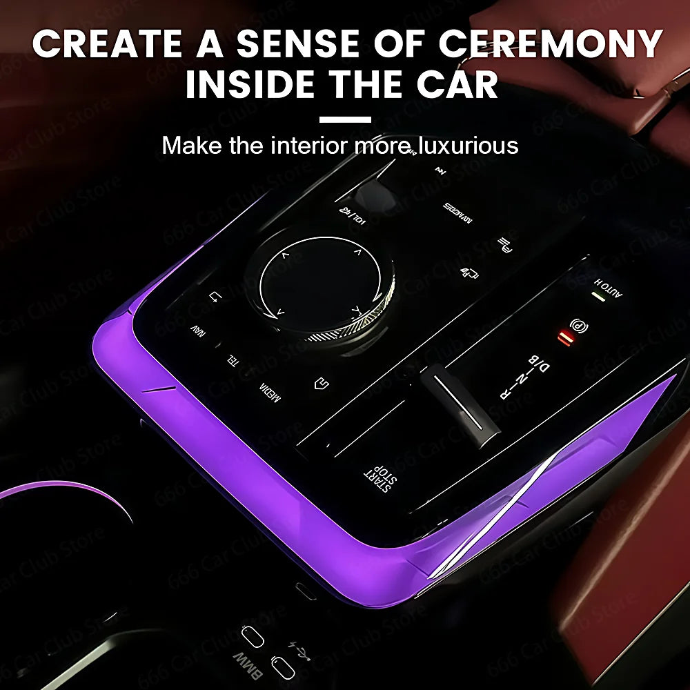 15 Color Decorative light For BMW New 5 Series G60 LED Central Control Crystal Saddle Lamp Ambient Light Car Interior Lighting