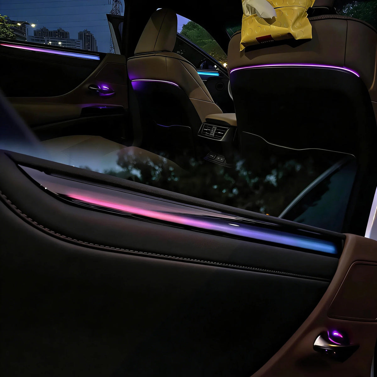 Car 64-color ES Ambient Lighting for Lexus ES  2018-2024 Interior Dynamic Symphony  LED Ambient Light Decorative Accessories