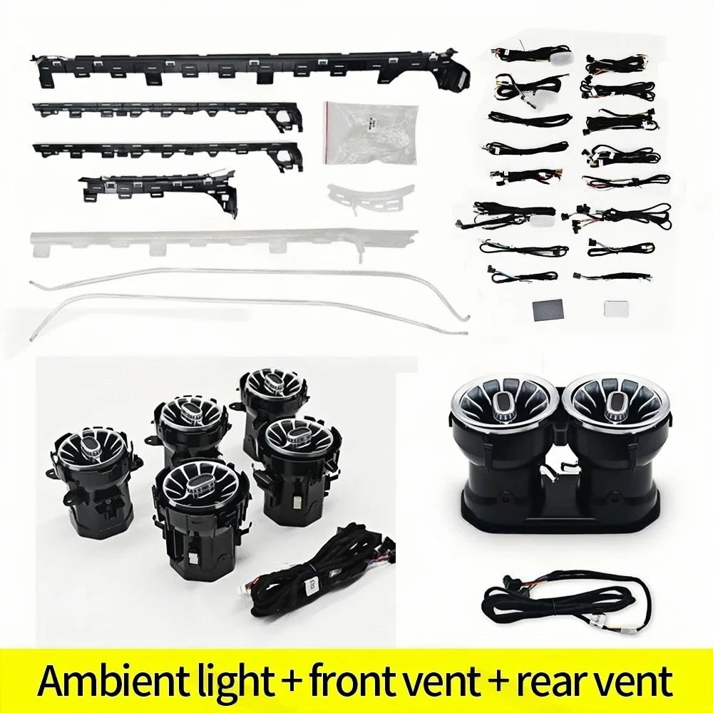 64 Colors Ambient light LED Vents For Mercedes Benz W177 W118 W247 A/B/CLA/GLA/GLB Class Car RGB Interior Decoration Lamp Refit
