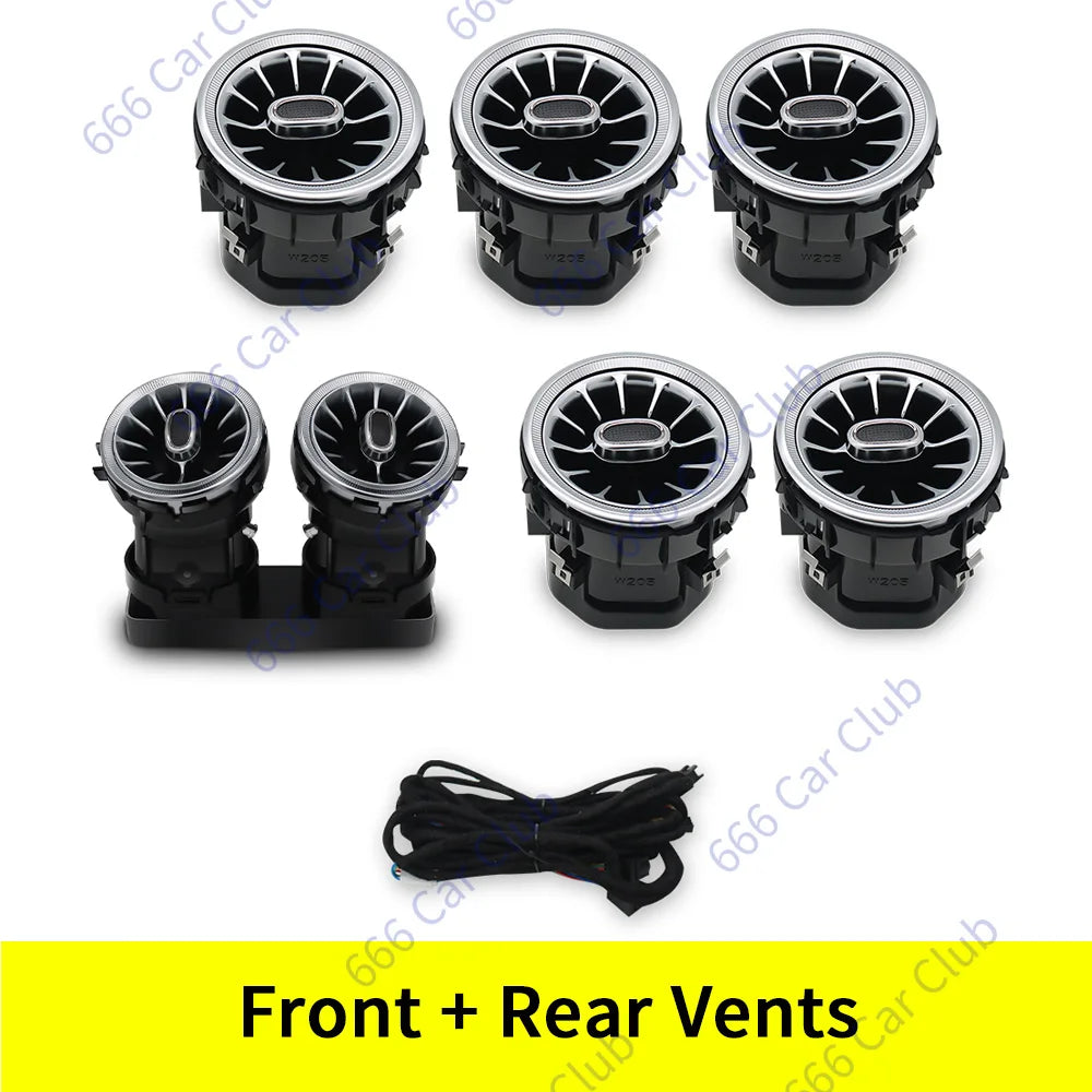 3/64 Color LED Air Vents for Mercedes Benz W205 W213 W222 W117 W176 X156 W206 W167 Interior Lighting Upgrade