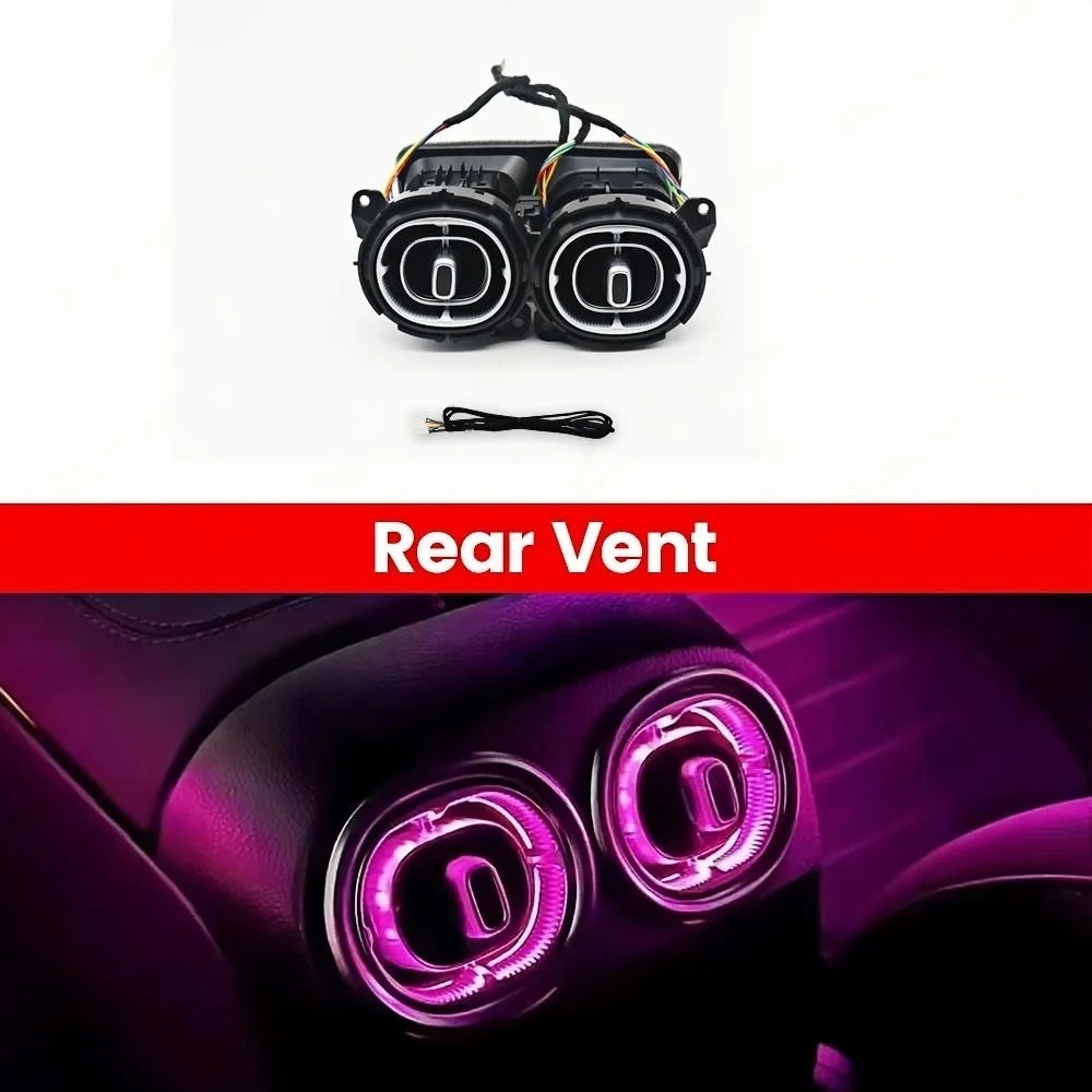 64 Colors For Mercedes Benz C-Class W206 Led Turbine Nozzle Ambient Light Air Vent Lamp New Outlet Turbo Interior Air Vent