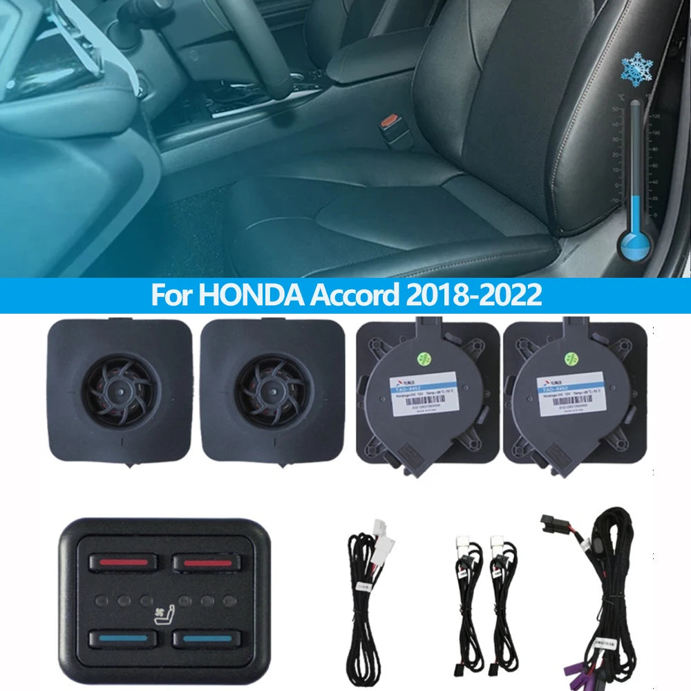 Car Seat ventilation Cooling Blower For HONDA  Accord 2018-2022 modified button control double seat, three-speed suction