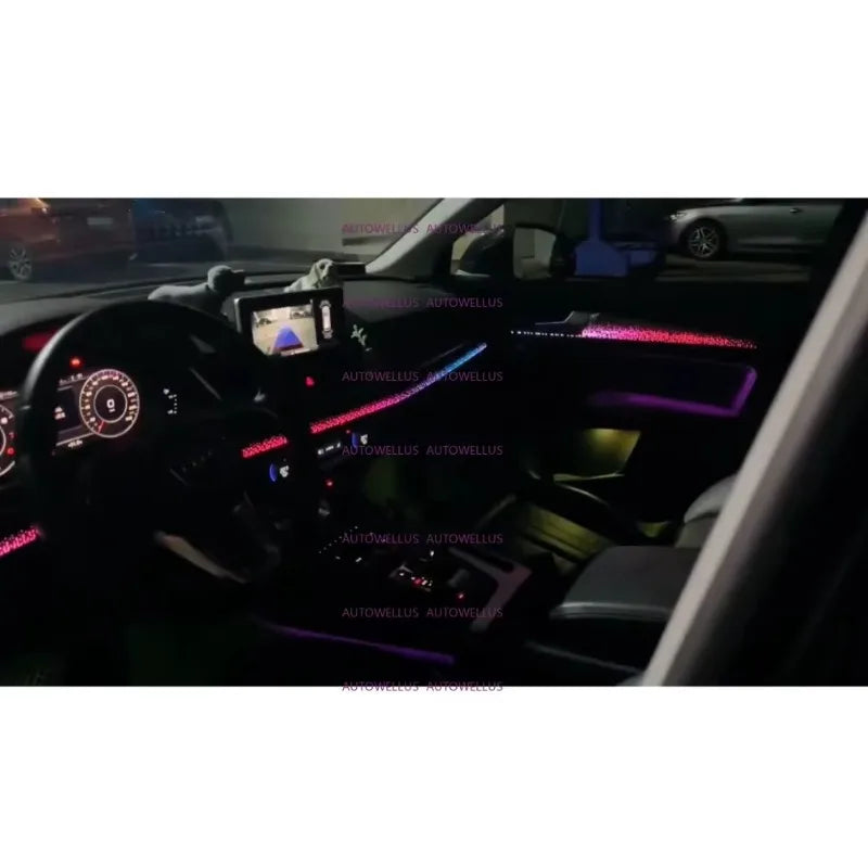 Auto AccessariesAutomotive 1:1 Mold Panel Atmosphere Lighting For Audi Q5 Ambient Light Original Mold Plug & Play MMI Knob APP C