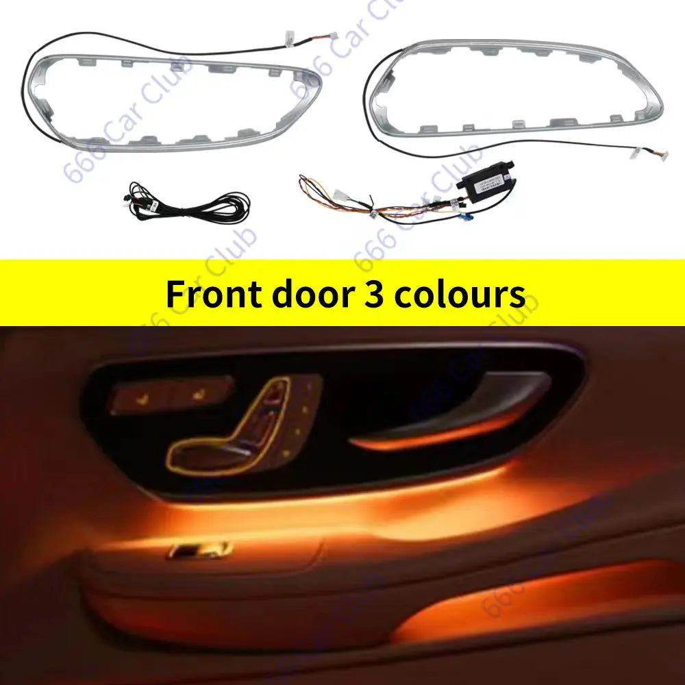 64 Colours LED Ambient Light For Mercedes Benz W447 V Class V260 Car Interior Turbine Air Vents Nozzle Decorative Lamp Refit Kit