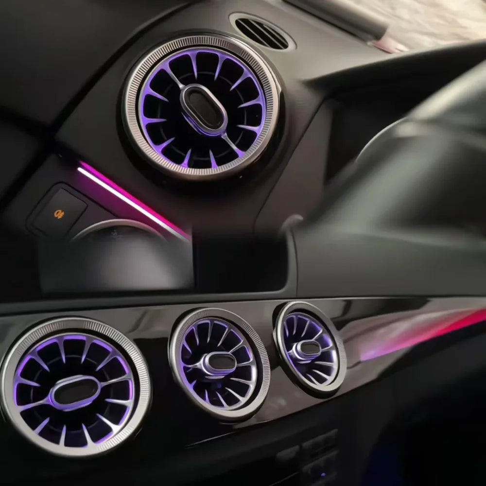 64 Color Car Interior Ambient Lighting For Mercedes-Benz C-Class W204 2010-2014 Auto LED Light Kits For Decoration Upgrade