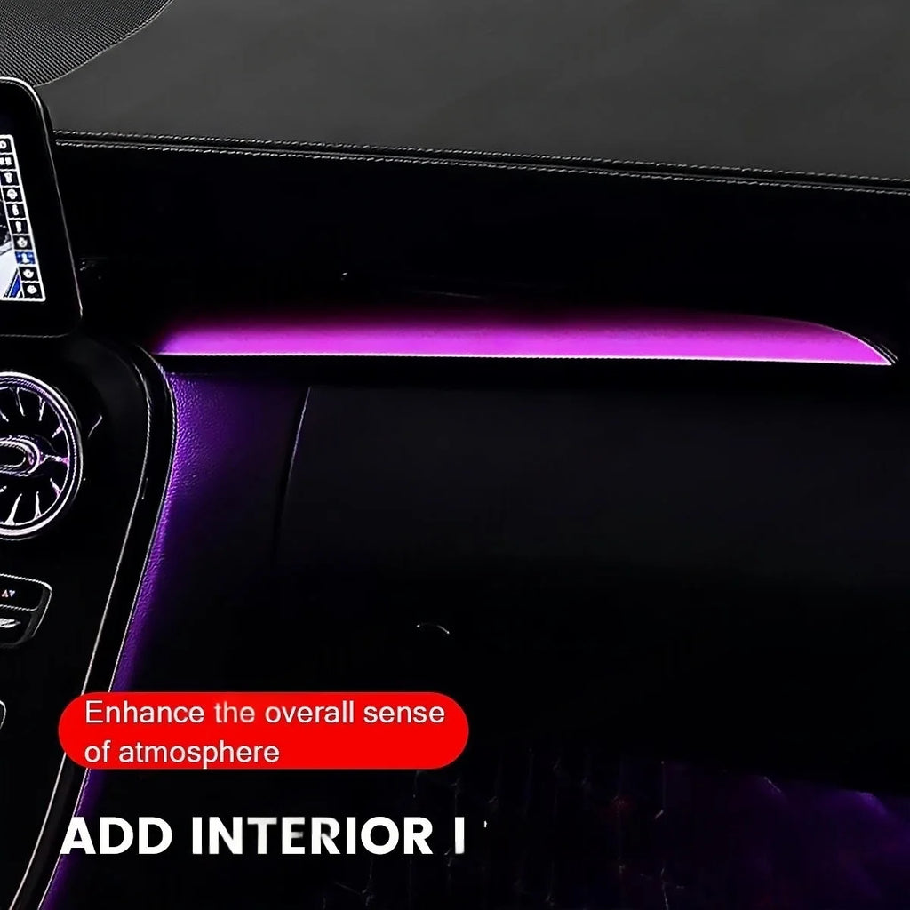 Ambient light For Mercedes-Benz W205 X253 GLC C-class Passenger Atmosphere Lamp Co-pilot Led Neon Ambient Light 64 Color Car LED