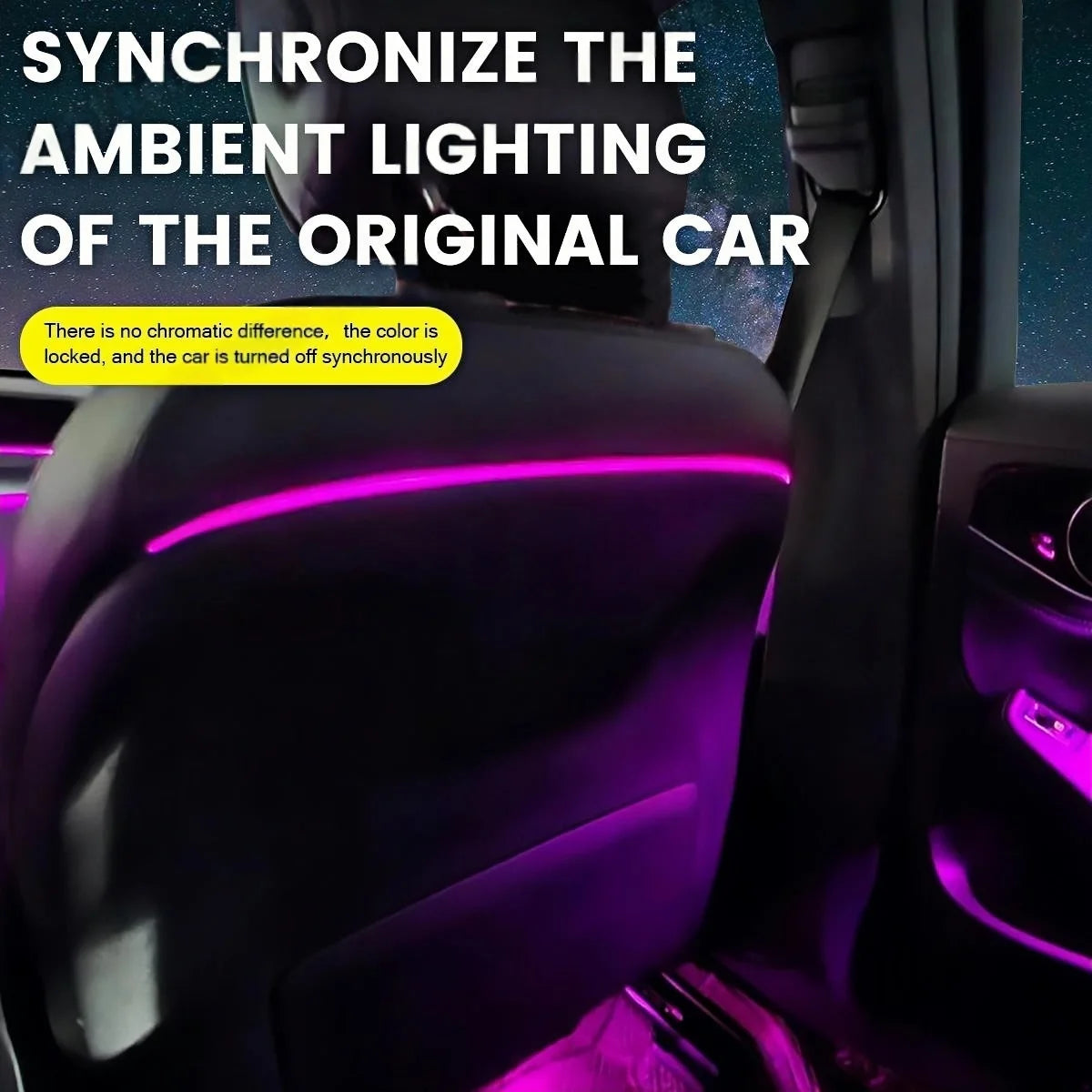 64/256 Colors LED Seat Back Lamp Backrest Ambient Light For Mercedes Benz C-Class W205 W206 GLC X253 X254 E-Class W213